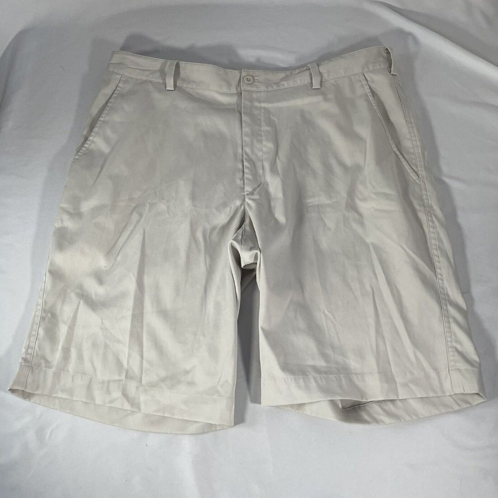 Nike Golf Dri Fit Shorts Khaki Tan Chino Sz 36 Mens